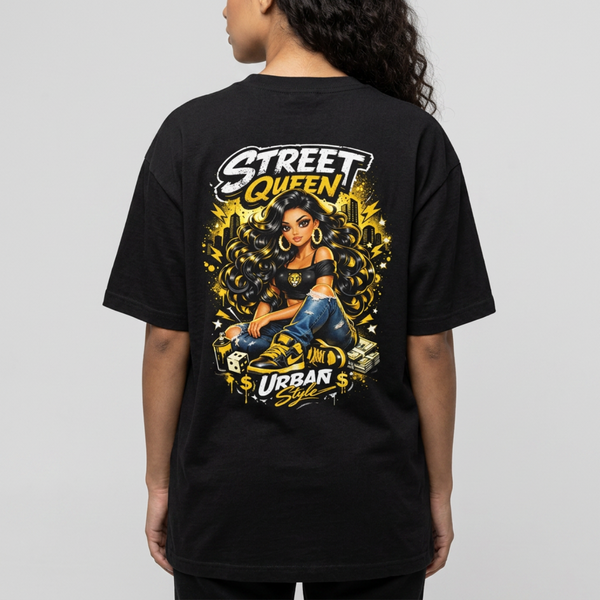 Street Queen Urban Style Tee | Bold Graffiti Streetwear Graphic Shirt